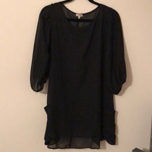 EUC Ladies Lily White Black Blouse Size Large